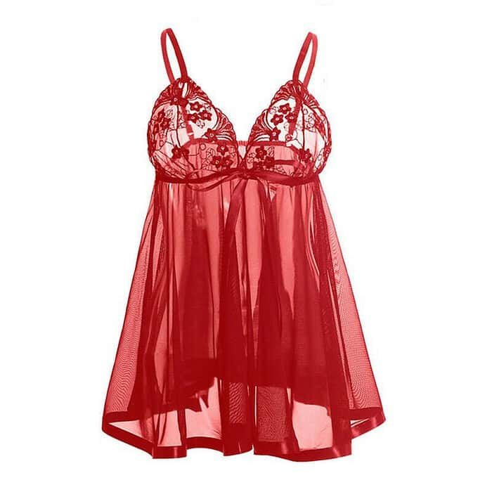 Sexy Women's Plus Size Lingerie Lace Dress Nightwear Sleepwear G-string - Image 18