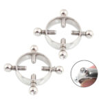 A pair of adjustable stainless steel milk rings - Image 7