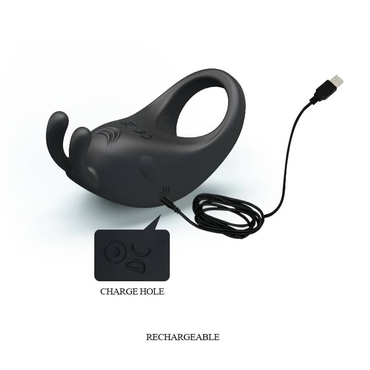 7-Function Vibrating USB Rechargeable Cock Ring