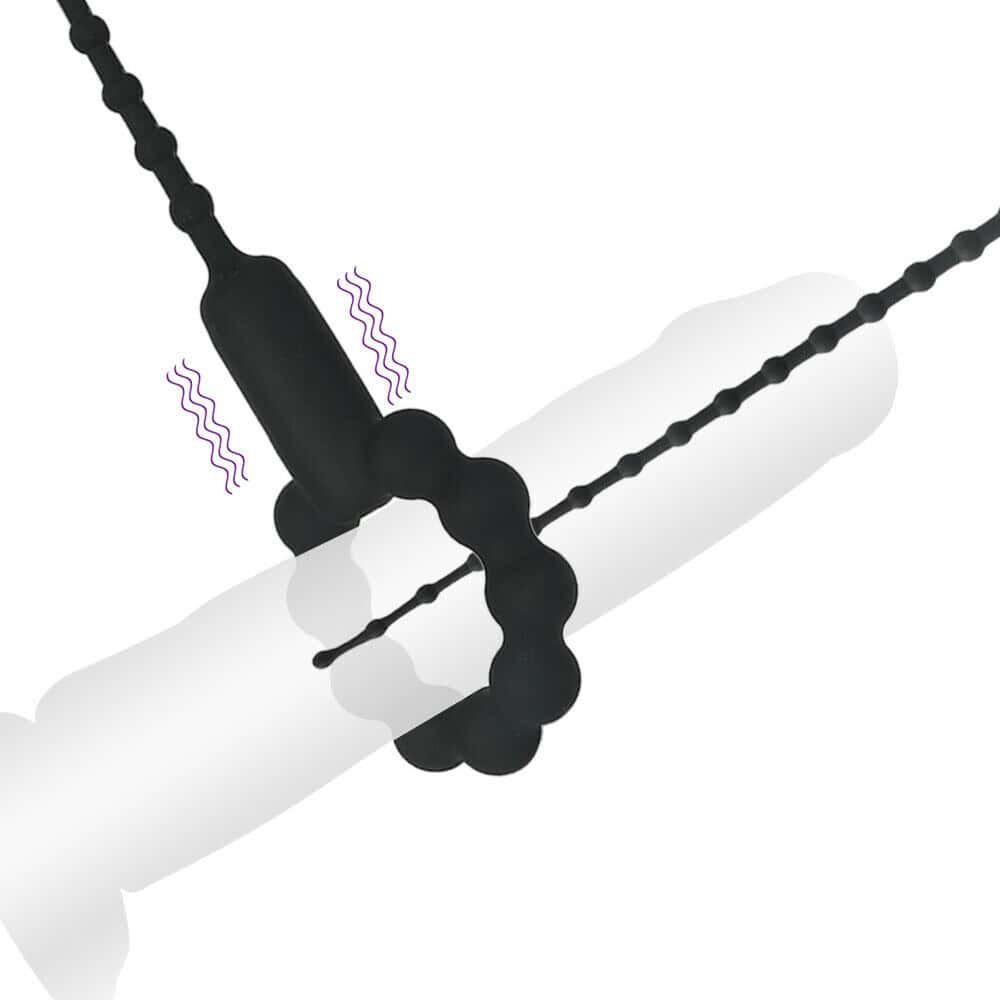 Penis Plug Vibrator Urethra Training Urethral Dilators Men Sex Toys 