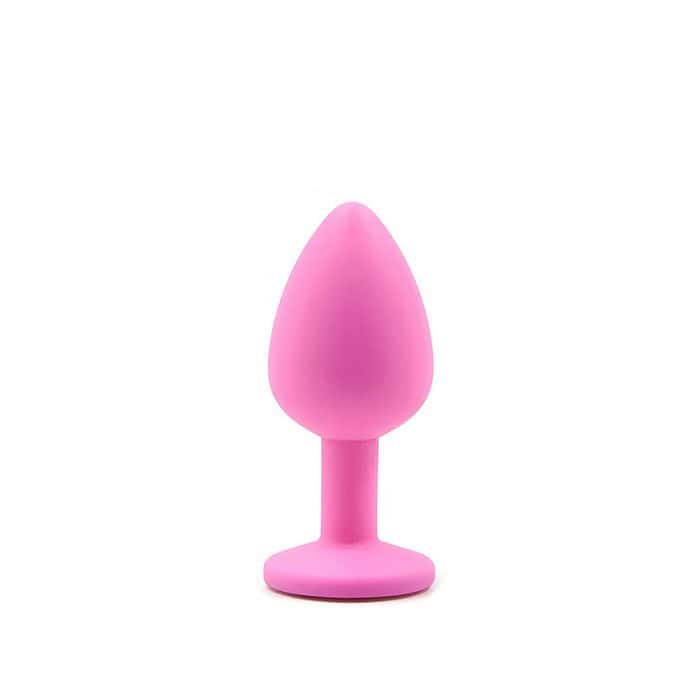 Small Size Jewelled Silicone Anal Plug - Image 5