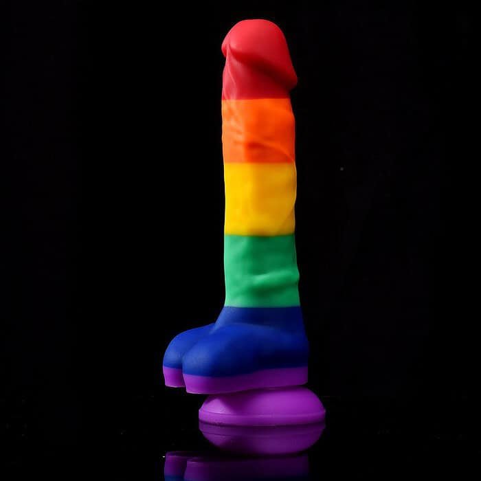 Rainbow Silicone Dildo (S/M/L) - Image 3