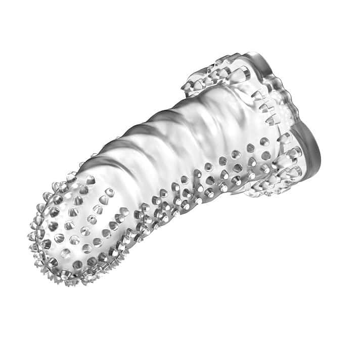 Ribbed Cock Extension Man Crystal Sleeve - Image 4