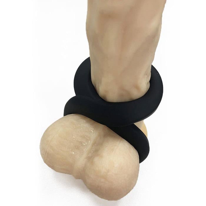 8  Silicone Delay Dual Ring Cock Ring - Image 3