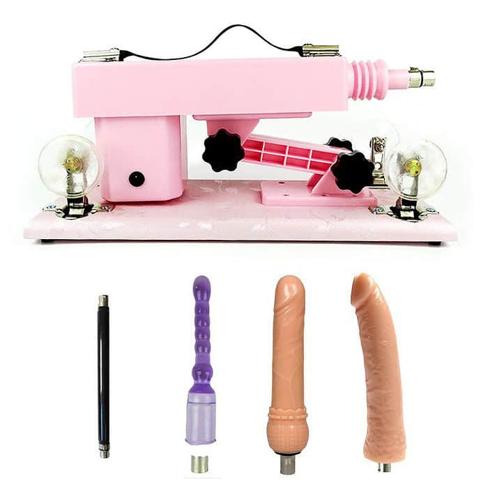 Pink Sex Machine with 3 Dildo and Extension Tube - Image 17