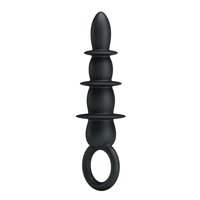 Silicone Anal Plug In Black - Image 2