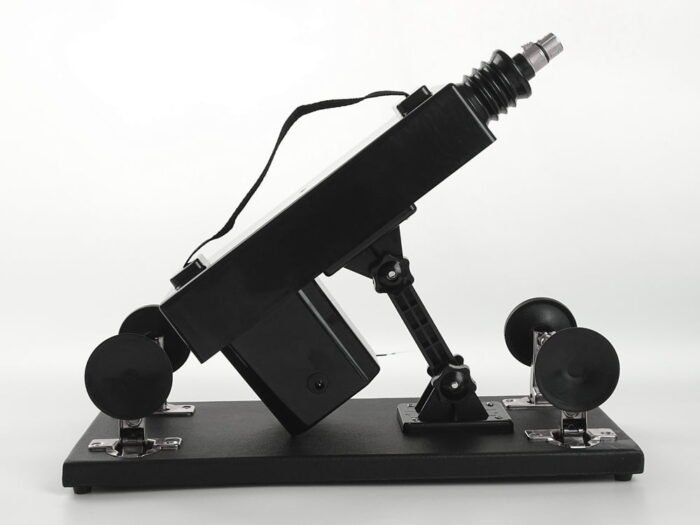 Black Adjustable Sex Machine with 4 Dildos - Image 8