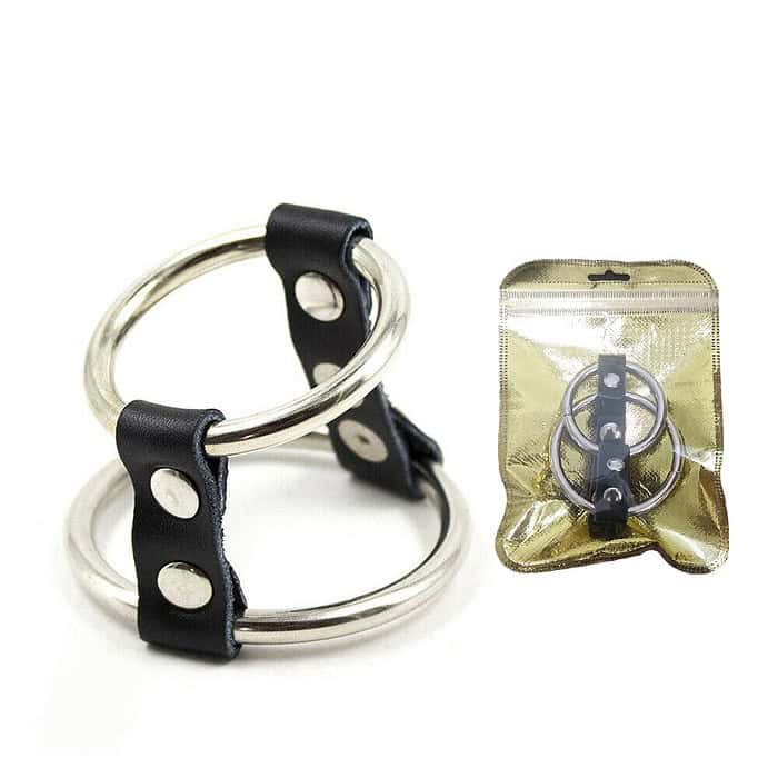 Dual Cock Ring With Ball Double Penis Rings Last Longer Adult Sex Toys - Image 1