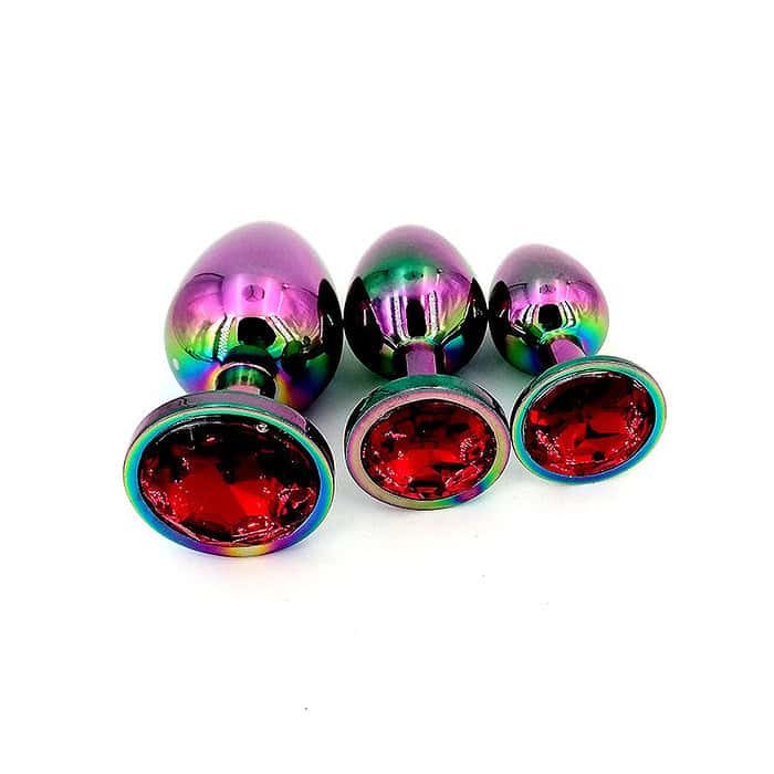 3pcs Colorful  Anal Plug Set - Image 3
