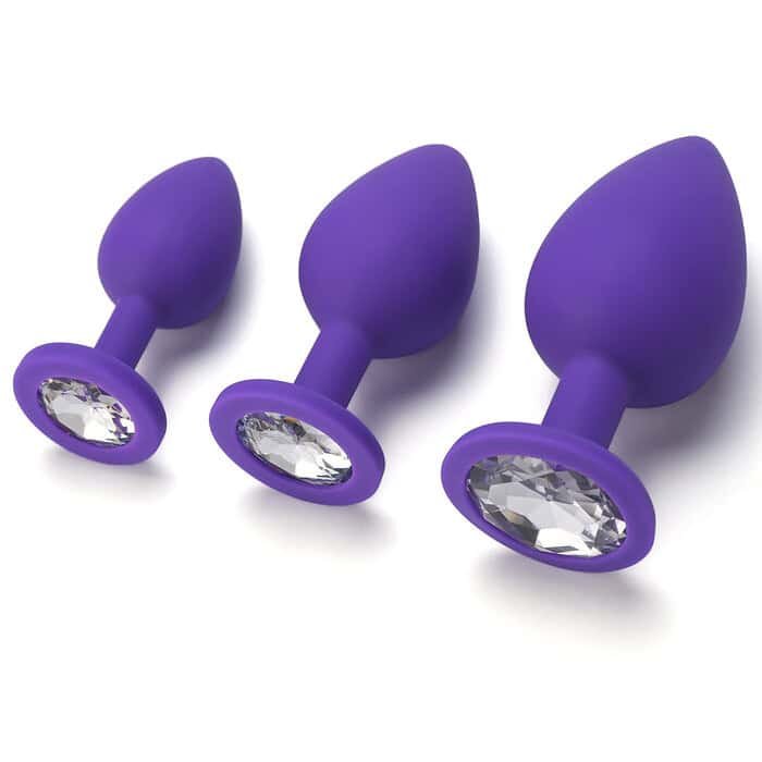 3pcs Diamond Silicone Anal Plug - Image 2