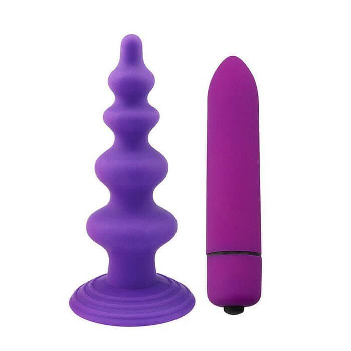 10 Speed Vibrator Anal Plug Beads Dildo G-Spot Silicone Suction Cup Sex Toy - Image 4