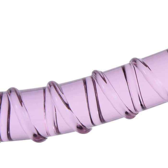 Double Trouble Glass Dildo In Pink - Image 4