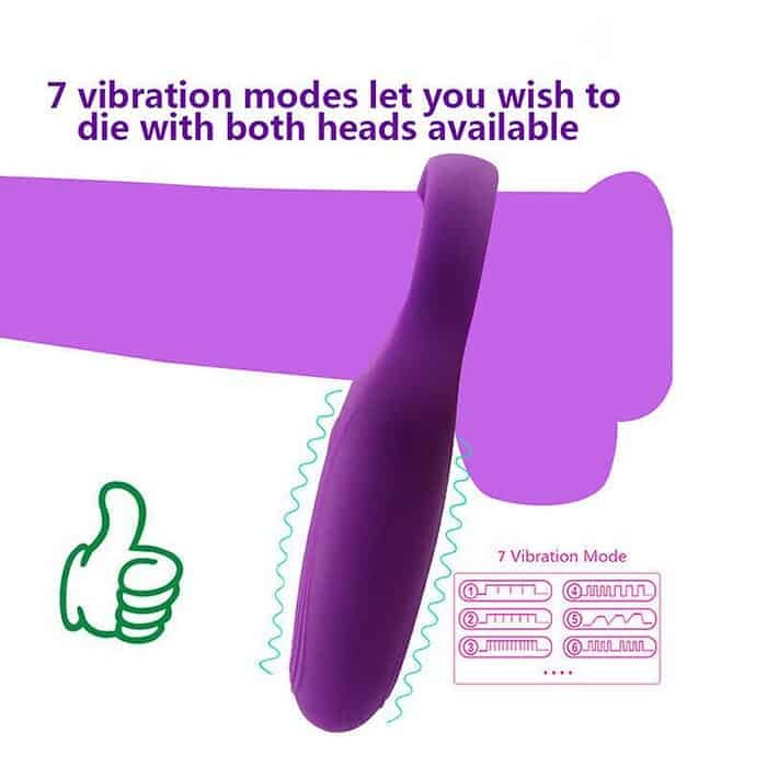 Vibrating Cock Ring USB Rechargeable 7 Speed Penis Ring Vibrator Sex Toy - Image 9