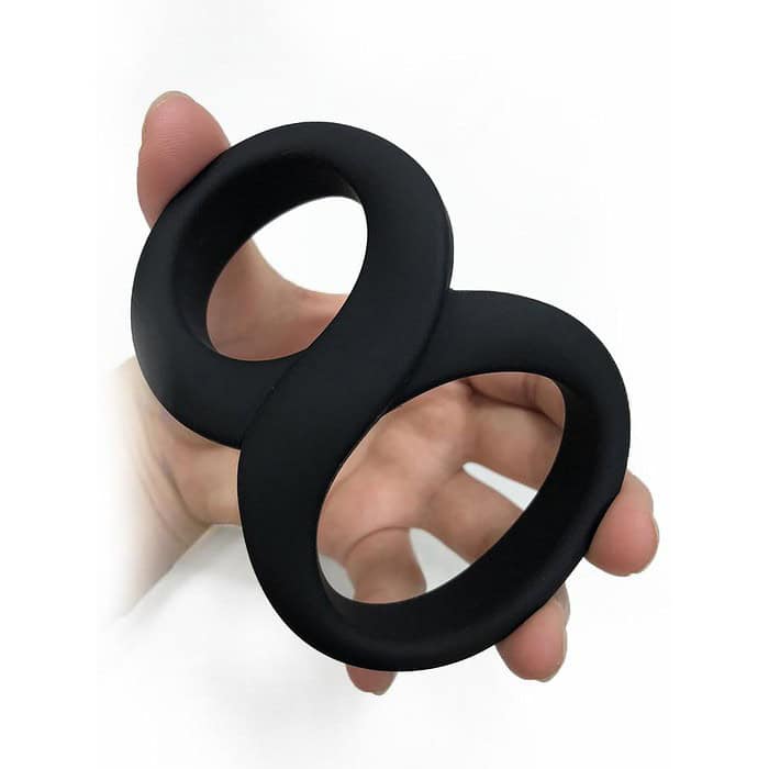 8  Silicone Delay Dual Ring Cock Ring - Image 6