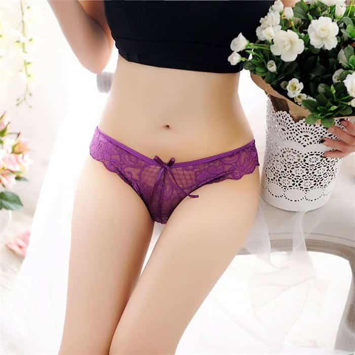 Lace Low Waist Transparent Seamless Panties - Image 6