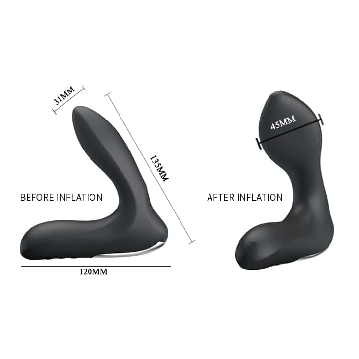 12-Function Vibrations Inflatable USB Rechargeable Anal Vibrator