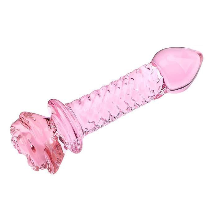 Rose Glass Sex Toys Dildo - Image 2