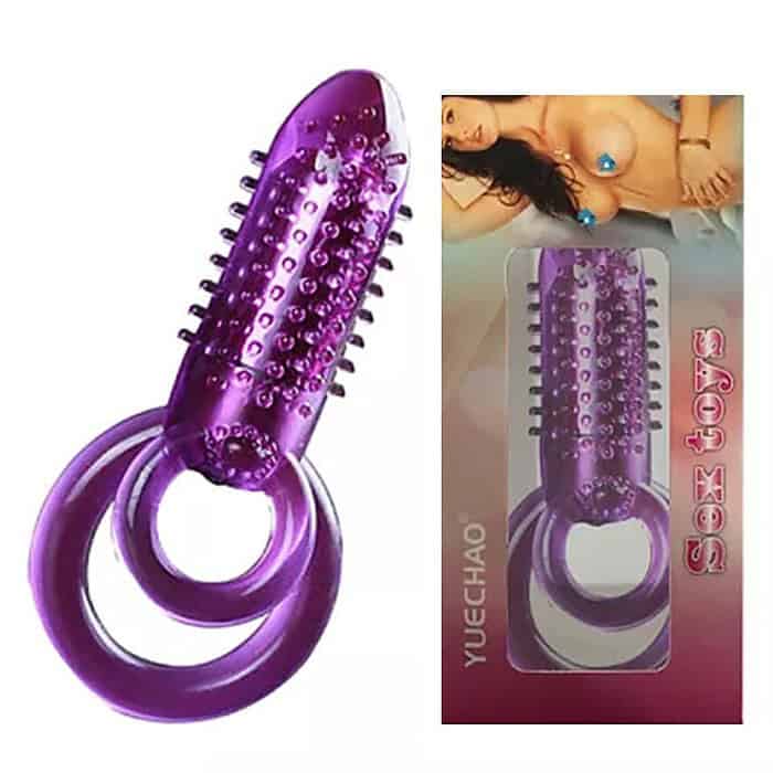 Dual Cock Ring Vibrator Vibrating Penis Ring - Image 1