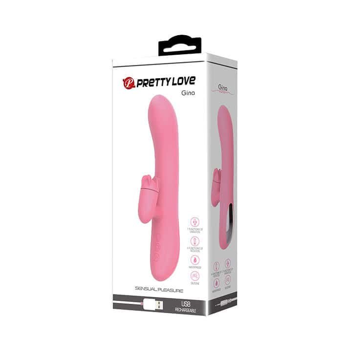 7 Speed Vibrating Silicone Vibrator In Pink - Image 7