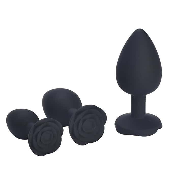 3pcs Rose Silicone Anal Plug Set - Image 7