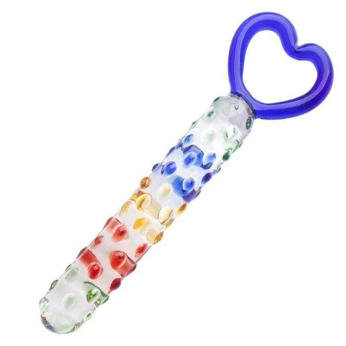 Peach Heart Clear Glass Anal Plug - Image 6