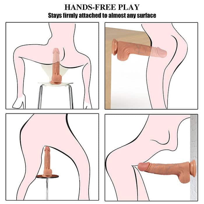 Big Inch Realistic Dildo With Suction Cup Large Real Feel - Image 8