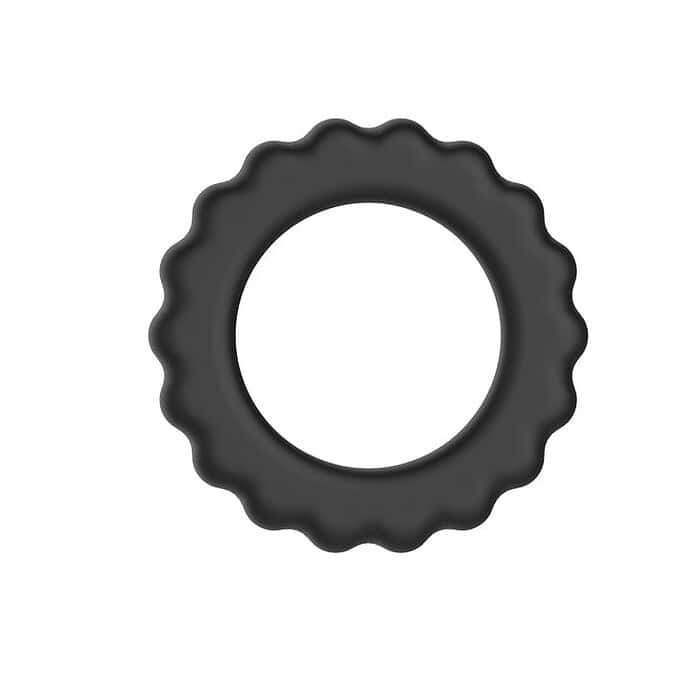 Silicone Cock Ring in Black - Image 4