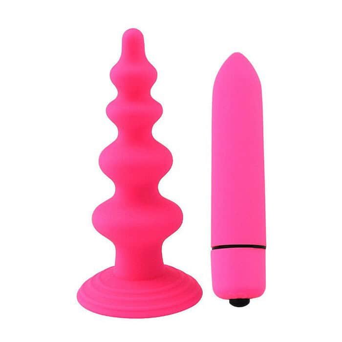 10 Speed Vibrator Anal Plug Beads Dildo G-Spot Silicone Suction Cup Sex Toy - Image 3