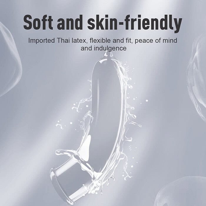 GJG 003 Series Ultra-Thin Zero Distance Natural Latex Rubber Condoms Silver 3PCS - Image 4