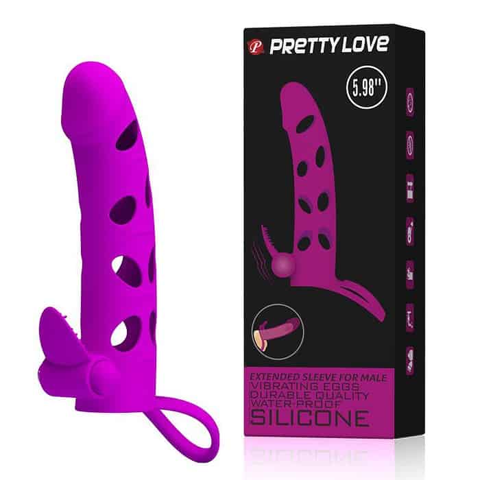 Vibrating Silicone Exciting Stimulation Extended Sleeve - Image 1