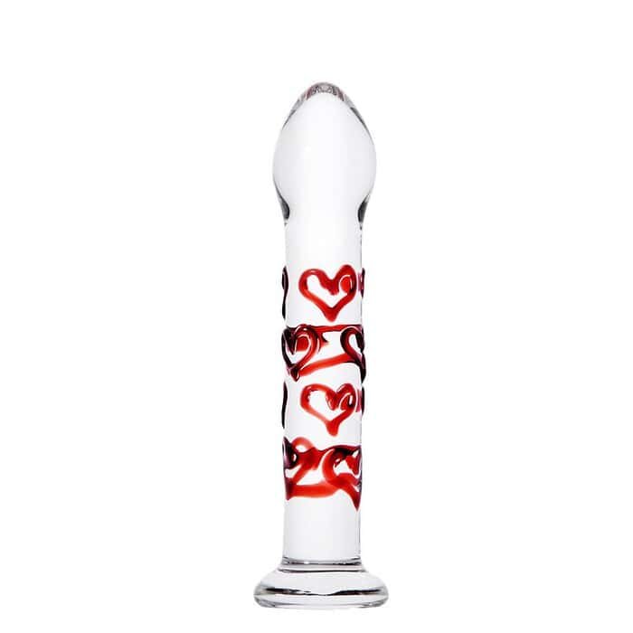 Bump Love Glass Dildo In Red - Image 2