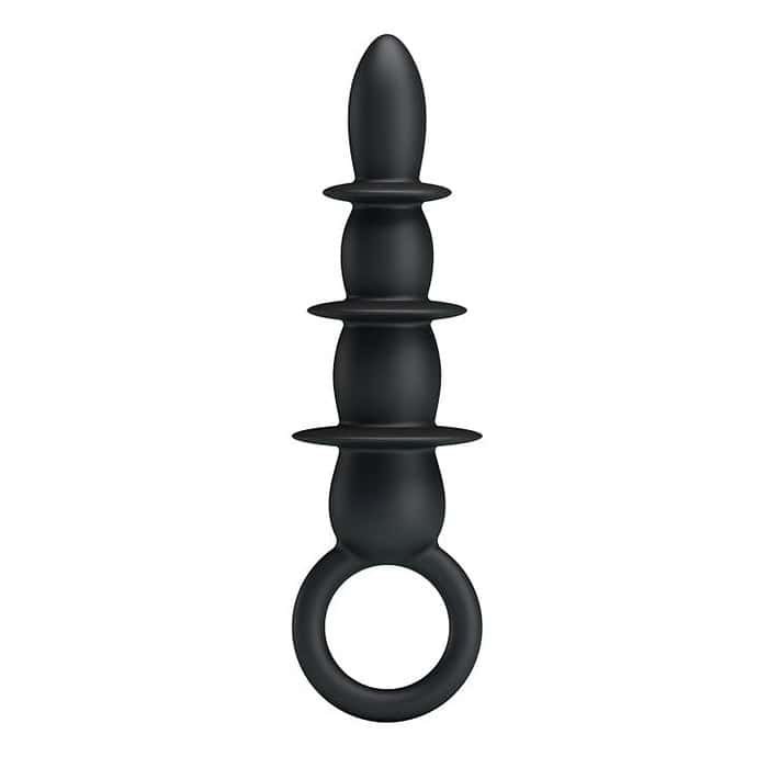 Silicone Anal Plug In Black - Image 5
