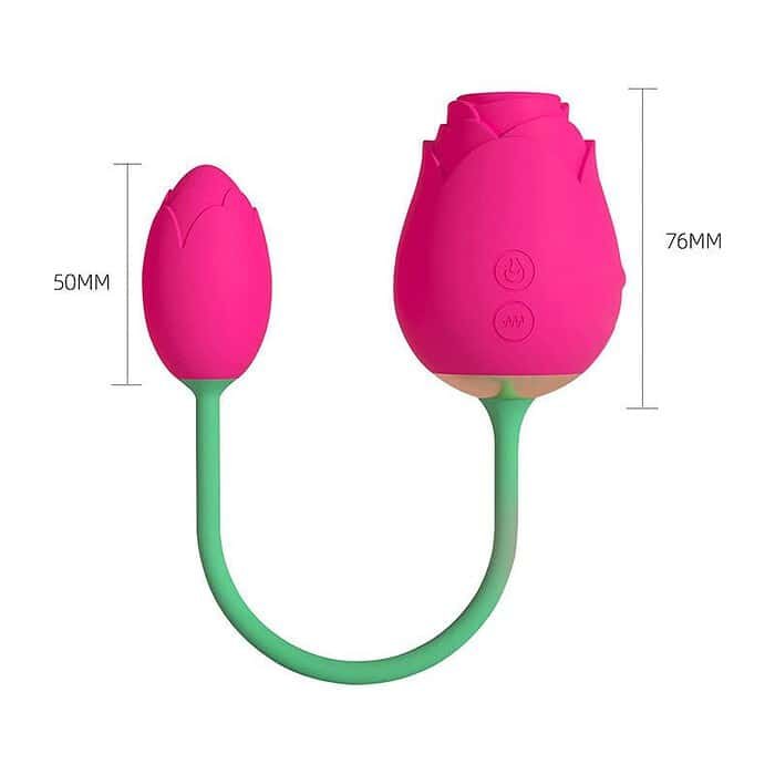 Double Sided Rose Clitoral Sucking Vibrator - Image 4