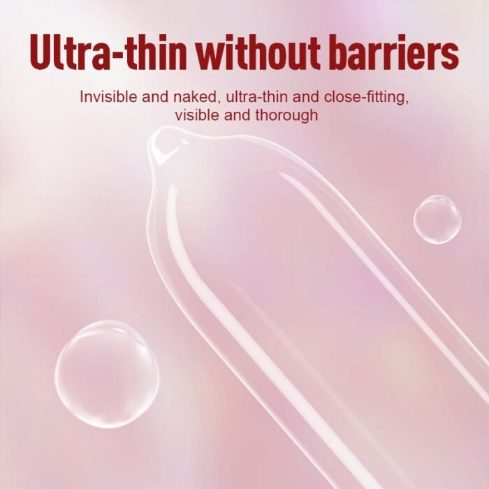 GJG 001 Series Ultra-Thin Zero Distance Natural Latex Rubber Condoms Red 10PCS - Image 3