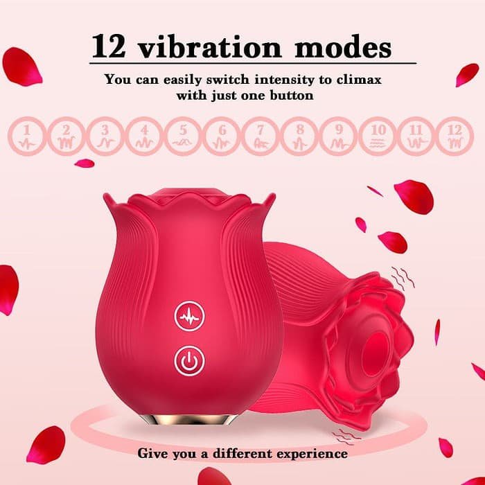 12 Frequency Clitoral Sucking Rose Vibrator - Image 12