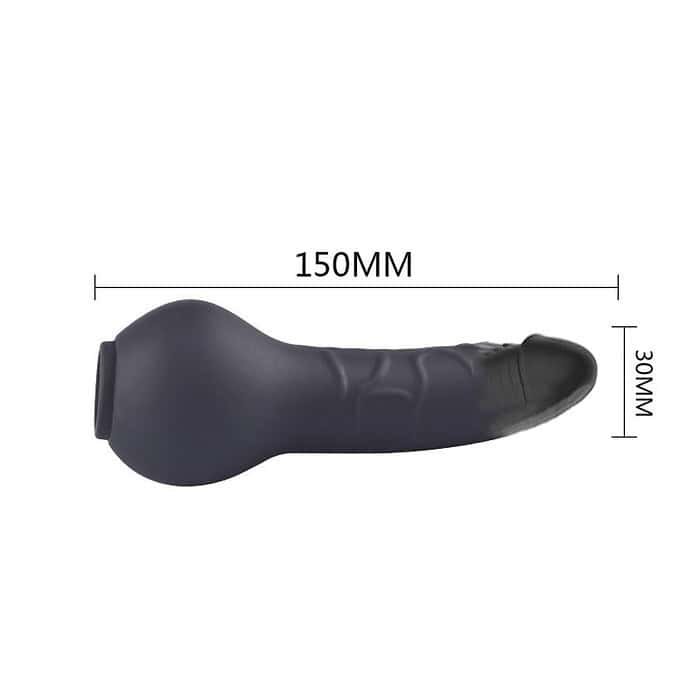 Fantasy Unisex Strap-On Dildo in Black - Image 4