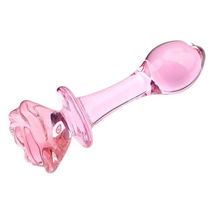 Rose Glass Sex Toys Dildo - Image 3