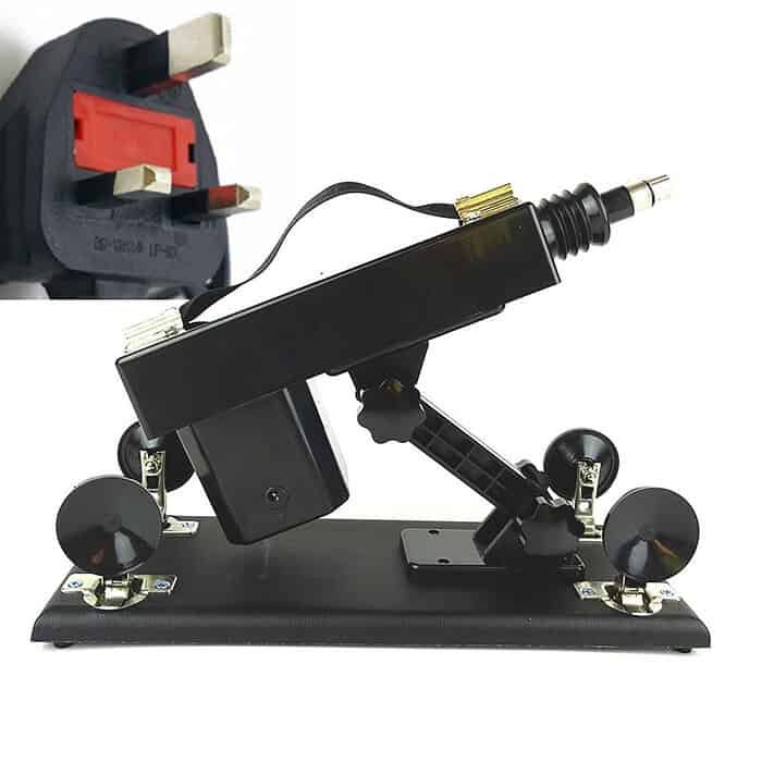 Black Adjustable Sex Machine with 4 Dildos - Image 4