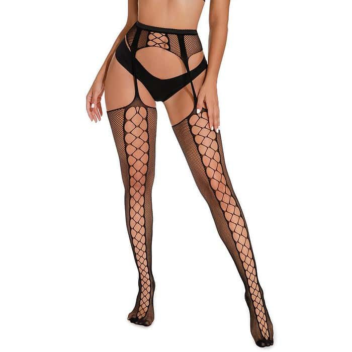 Hollow Fishnet Stockings - Image 2