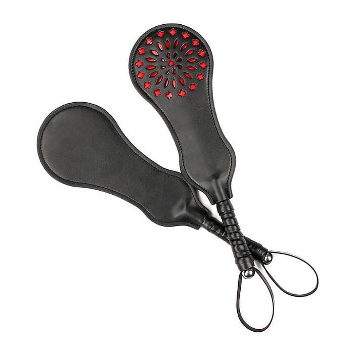 Faux Leather Spanker Flogger Whip Cane Spanking Paddle - Image 3