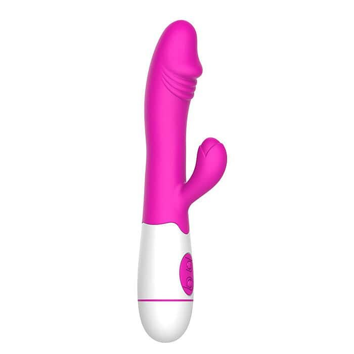 Dual Vibrator Clitoral Stimulator Vibrating Dildo - Image 3