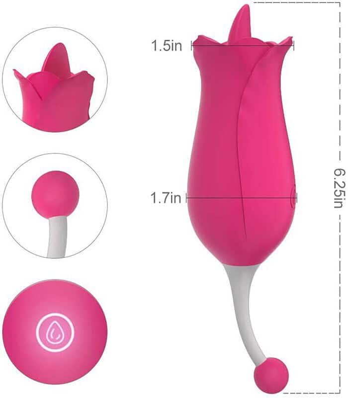 G-Spot Rose Vibrator For Female Tongue Massager - Image 4