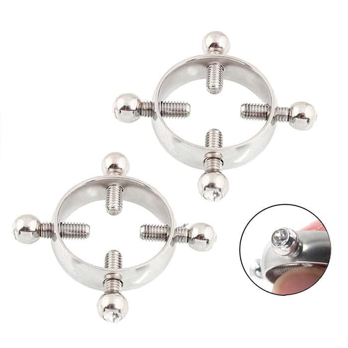 A pair of adjustable stainless steel milk rings - Image 14