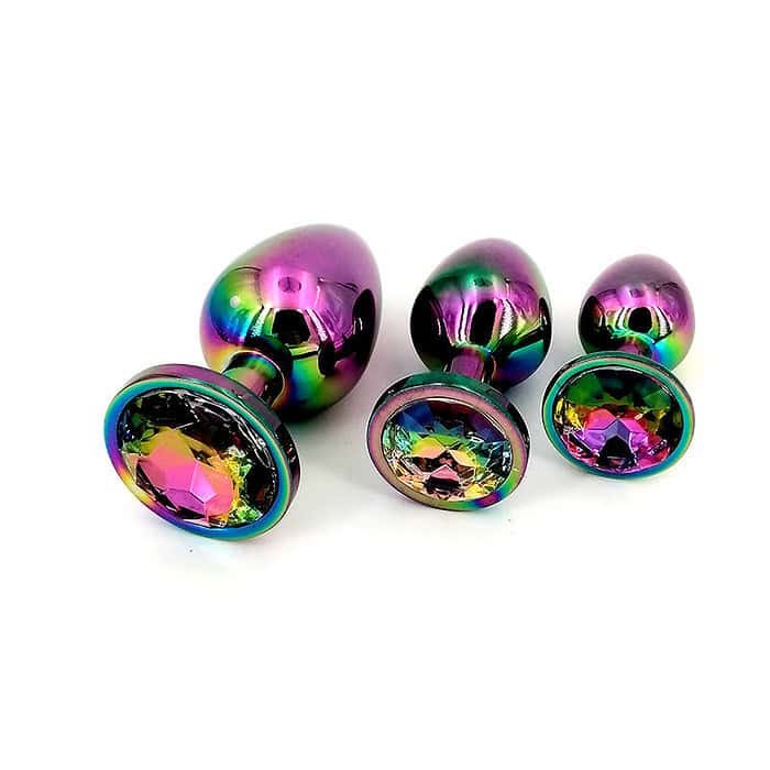 3pcs Colorful  Anal Plug Set - Image 2