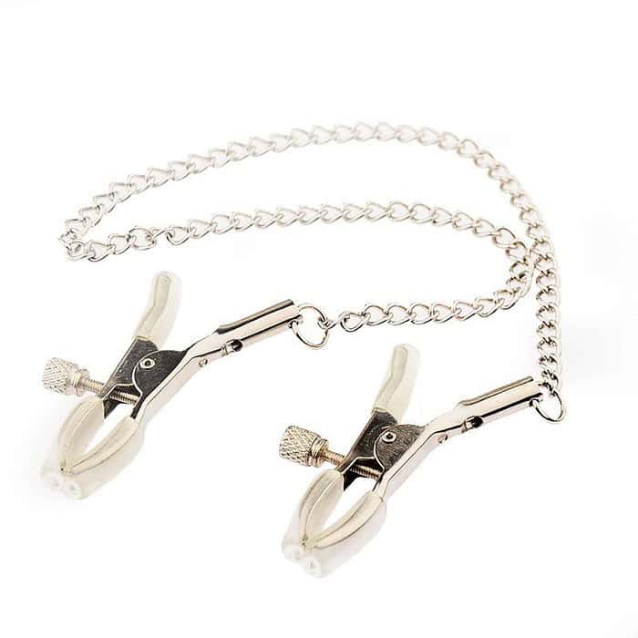 Smooth Slick Nipple Clamps Metal Chain - Image 17