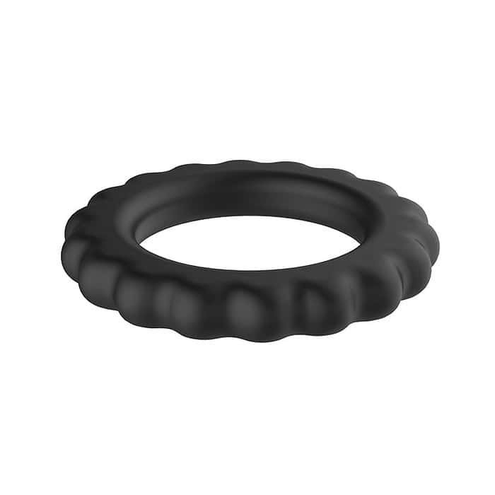 Silicone Cock Ring in Black - Image 3