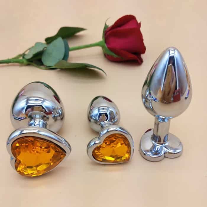 3pcs Diamond Butt Plug Anal Plug (Heart Shape) - Image 11