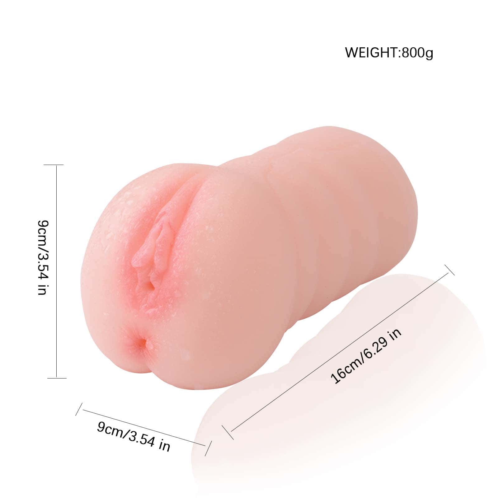 Double Holes Realistic Vagina Masturbator