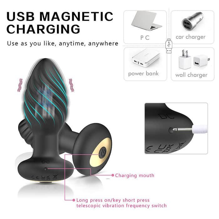 App Control / Wireless Screw Vibrating Anal Plug - Image 8