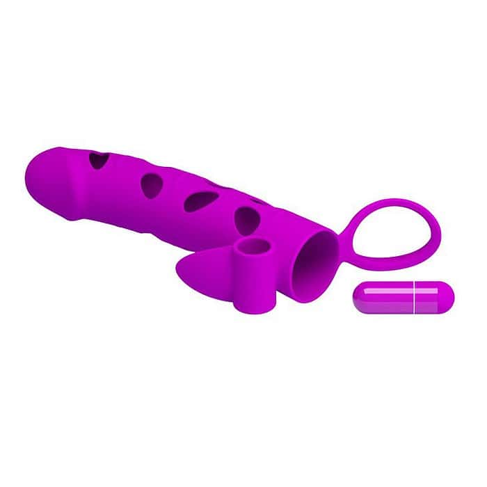 Vibrating Silicone Exciting Stimulation Extended Sleeve - Image 4